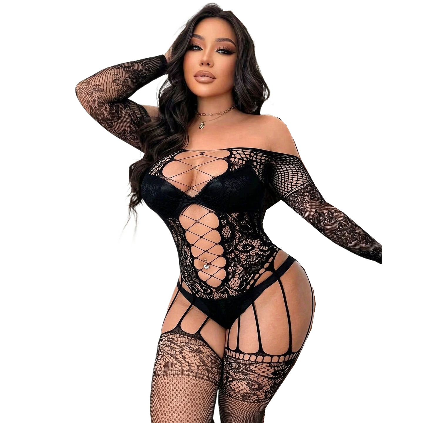 Bodystocking Fishnet - Stoking Seluruh Tubuh Berbahan Jaring Ikan,