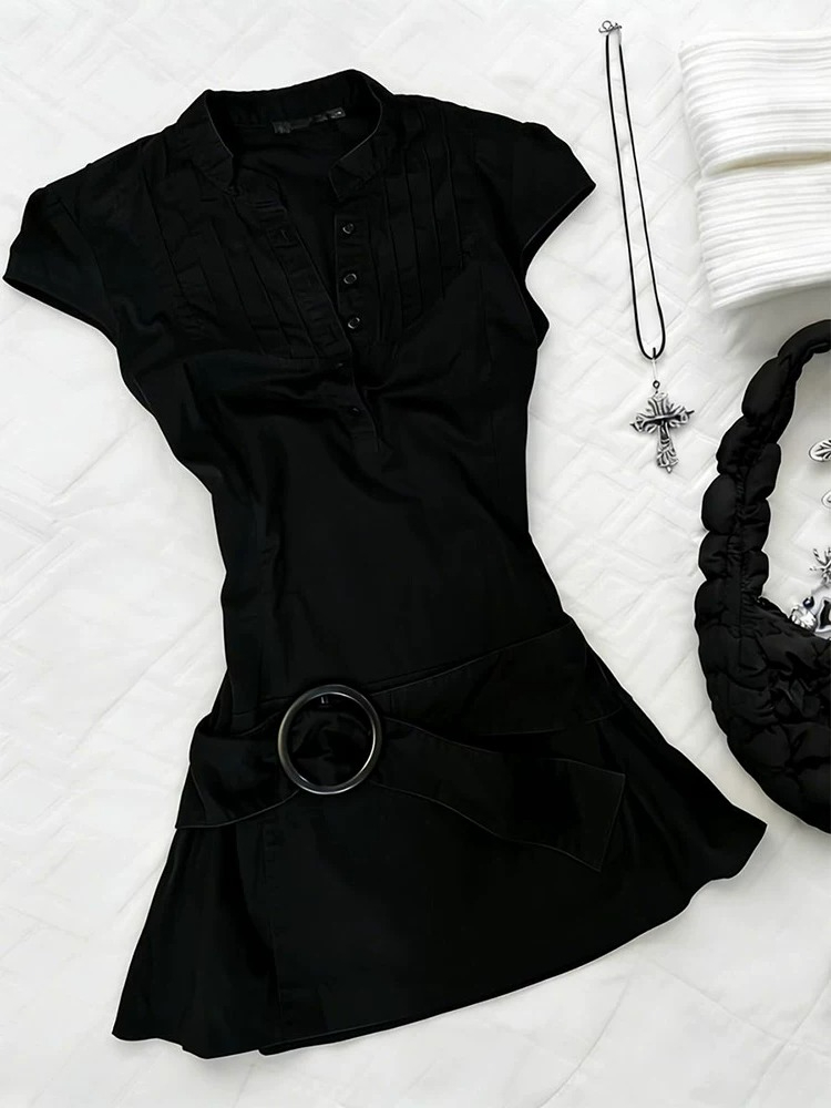 Gaun Pesta Slim Fit Hitam Gaya - Corset Waist Cinch ulasan dan harga