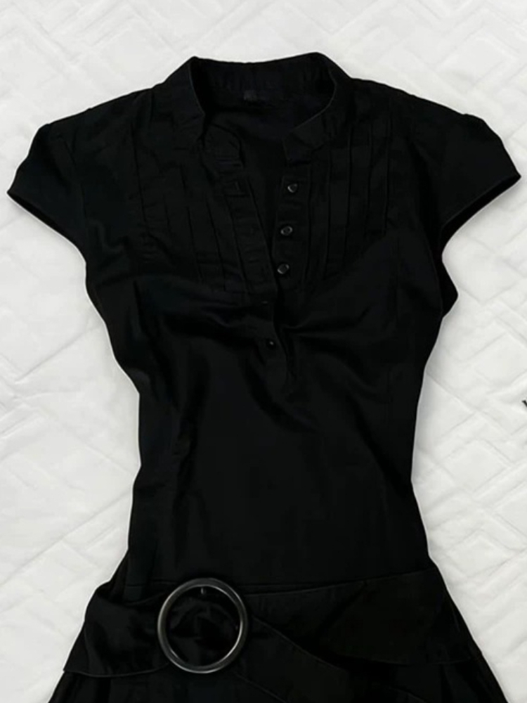 Gaun Pesta Slim Fit Hitam Gaya - Corset Waist Cinch ulasan dan harga
